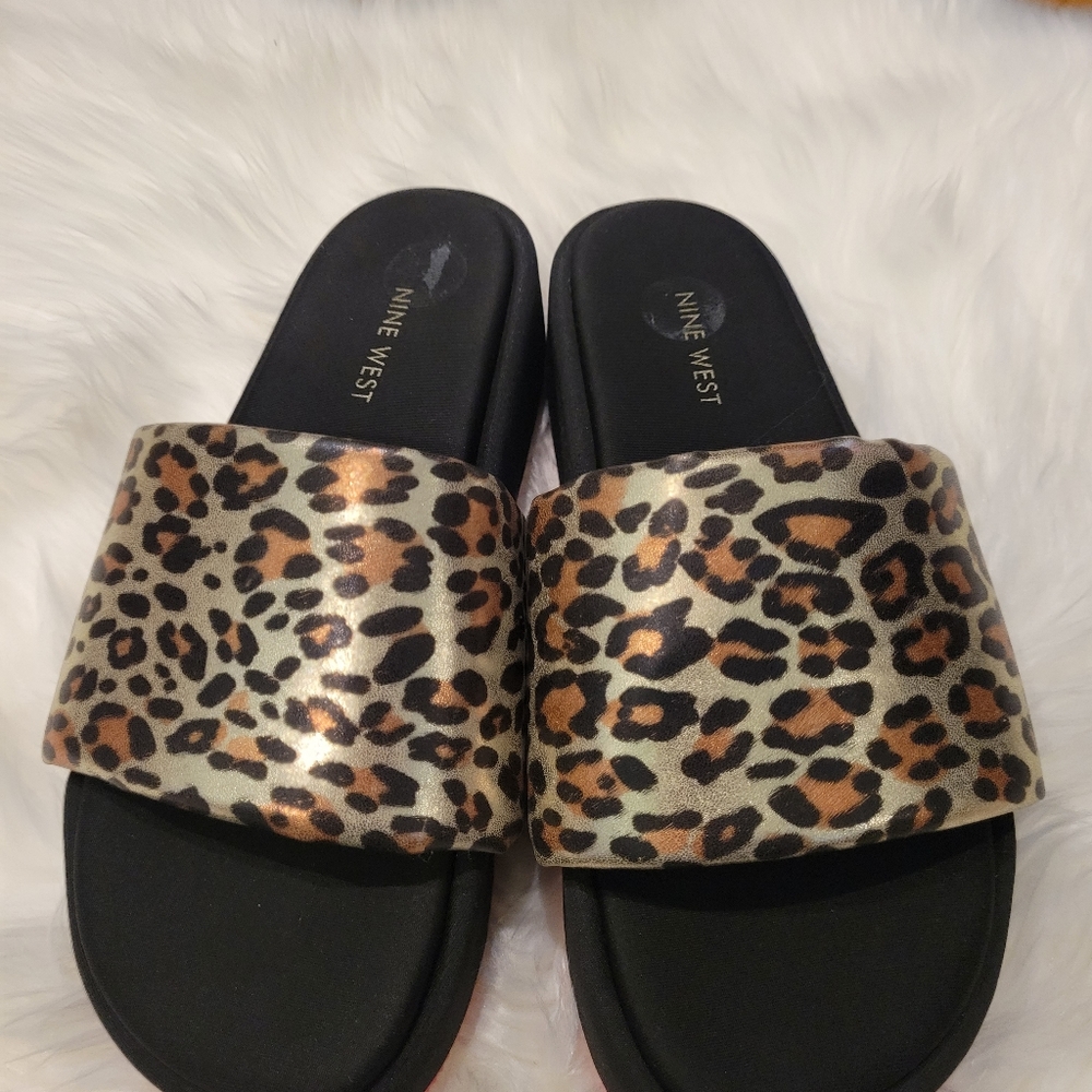 Nine West Rize Leopard Print Platform Slide - image 7